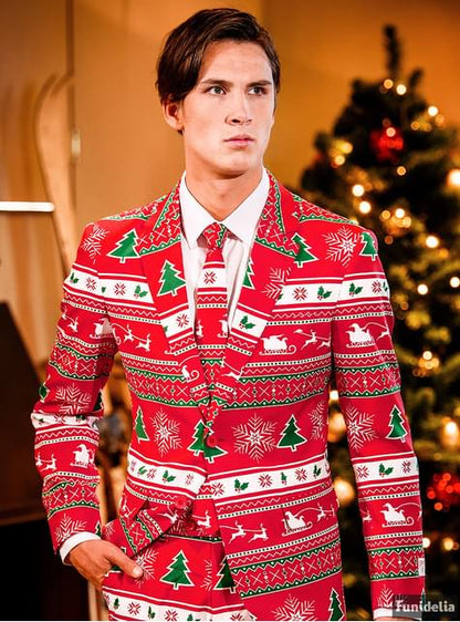 Traje Navideño Rojo “Wonderland“ - Opposuits - Opposuits | Funidelia