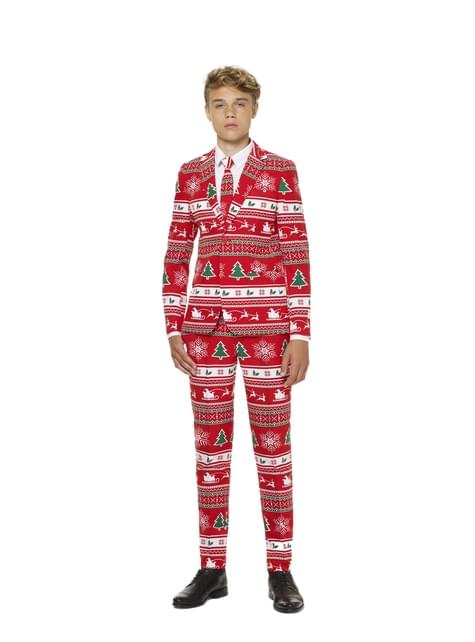Traje Navideño Rojo “Wonderland“ para adolescente - Opposuits - Opposuits | Funidelia