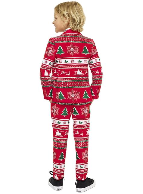 Traje Navideño Rojo “Wonderland“ para niño - Opposuits - Opposuits | Funidelia