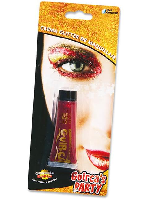 Tubo de Maquillaje Glitter Rojo 20 cc.