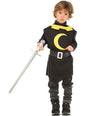 Túnica caballero medieval negra para niño