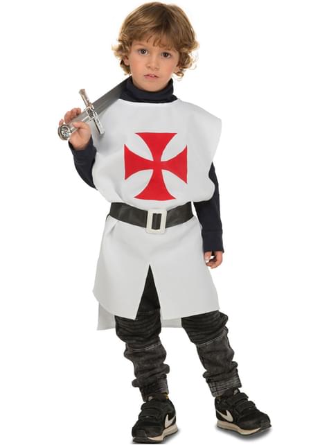 Túnica templaria blanca para niño