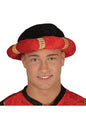 Turbante de paje rojo para adulto