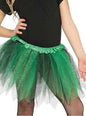 Tutú verde y negro con brillantina para niña