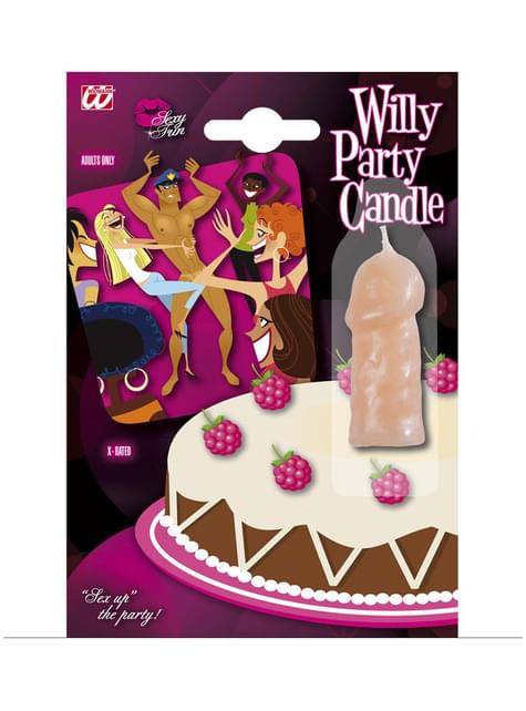 Vela con forma de pene