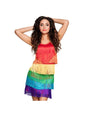 Vestido de flecos multicolor para mujer - Boland | Funidelia