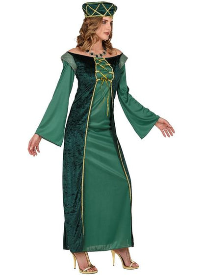 Vestido princesa medieval verde - Widmann | Funidelia
