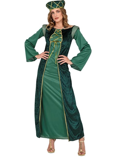 Vestido princesa medieval verde - Widmann | Funidelia